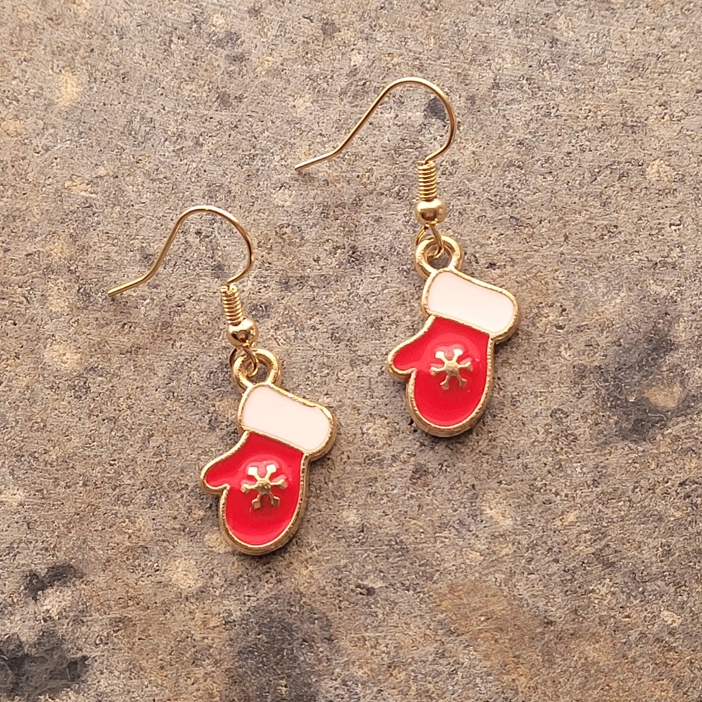 Mittens Holiday Earrings